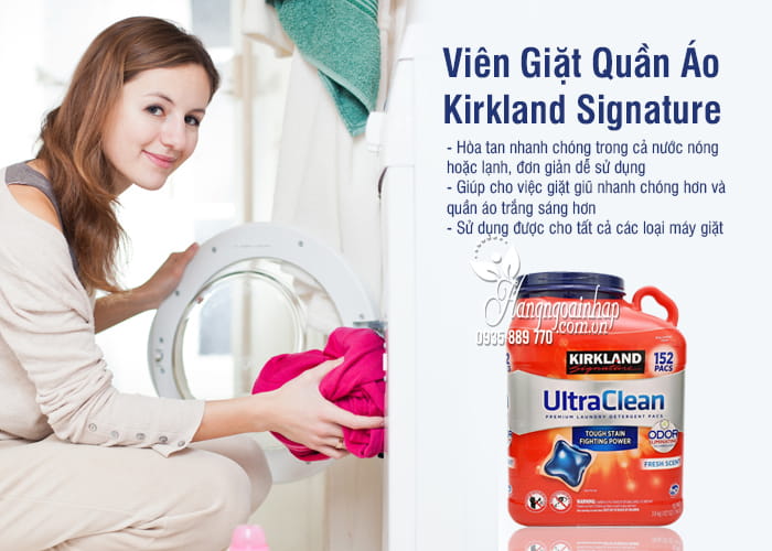 Viên Giặt Quần Áo - Kirkland Signature 152 Viên Của Mỹ 3