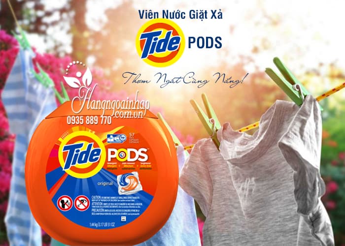 Viên Nước Giặt Xả Tide Pods 57 Viên Của Mỹ 9