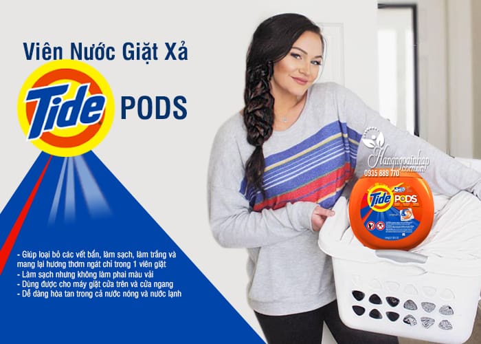 Viên Nước Giặt Xả Tide Pods 57 Viên Của Mỹ 6