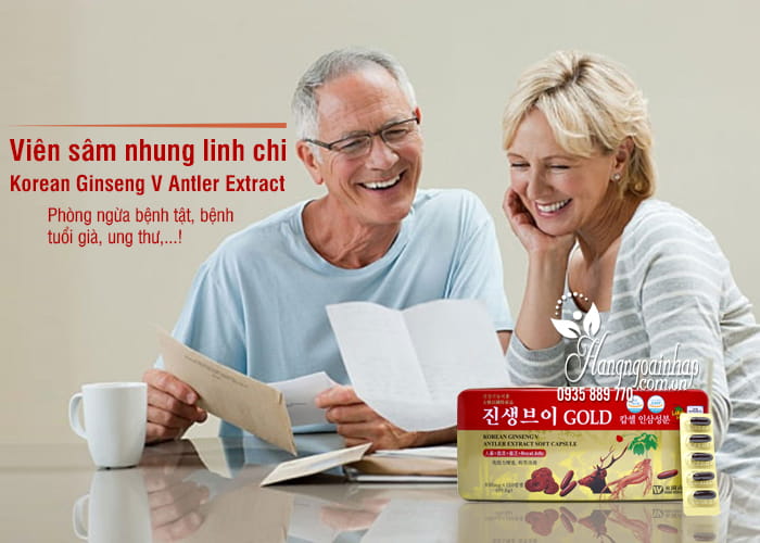 Viên sâm nhung linh chi Korean Ginseng V Antler Extract  1