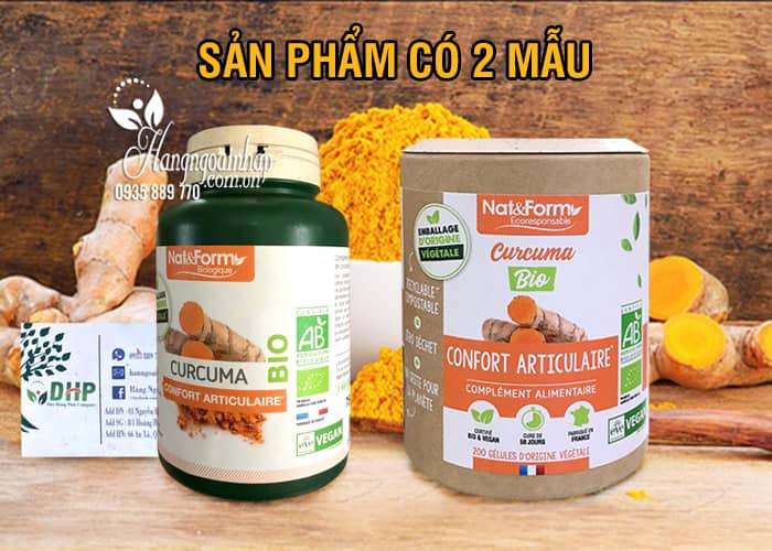 Viên tinh nghệ hữu cơ Nat & Form Curcuma Bio 200 viên Pháp 8