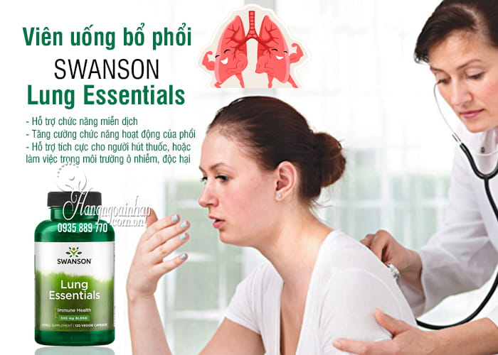 Viên uống bổ phổi Swanson Lung Essentials 500mg 120 viên Mỹ 8