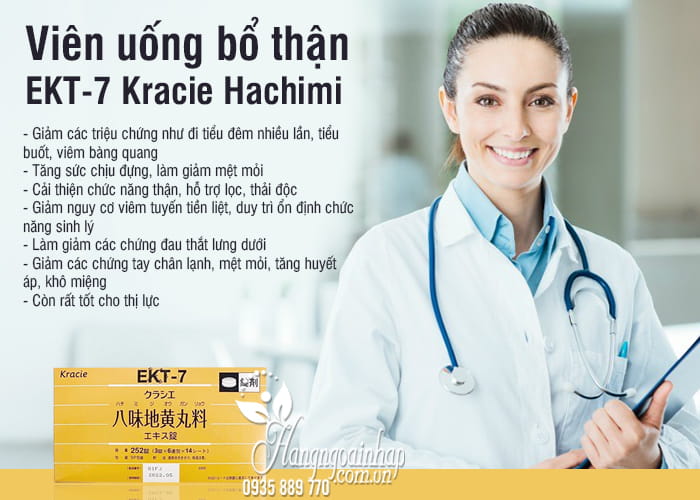 Viên uống bổ thận EKT-7 Kracie Hachimi Nhật Bản chính hãng 54