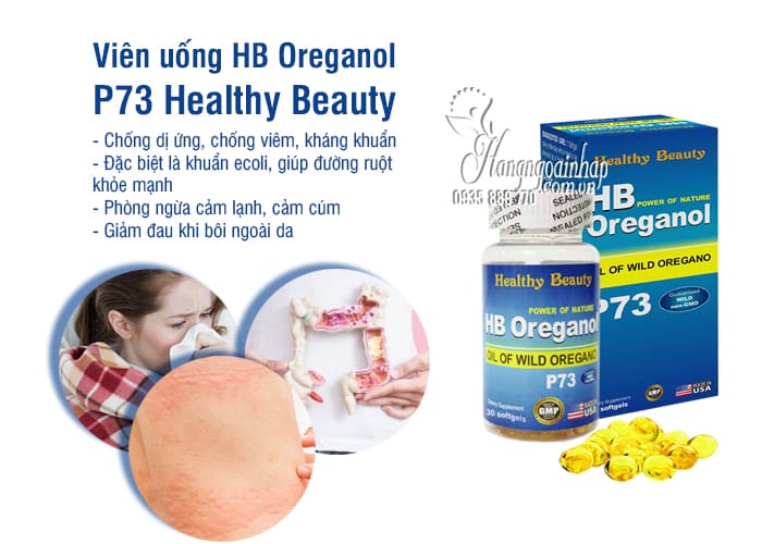 Viên uống HB Oreganol P73 Healthy Beauty 30 viên của Mỹ 7