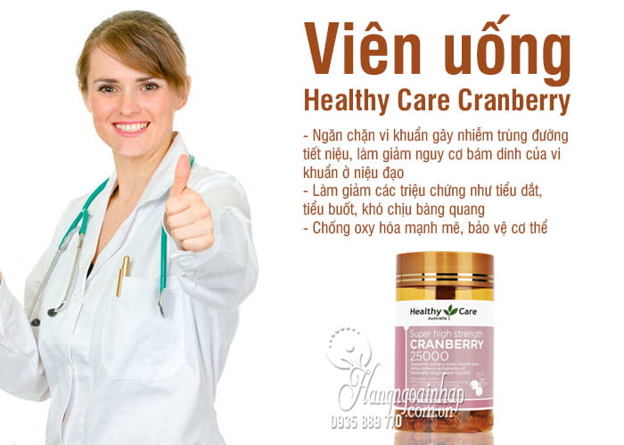 Viên uống Healthy Care Cranberry 25000mg 90 viên của Úc  7