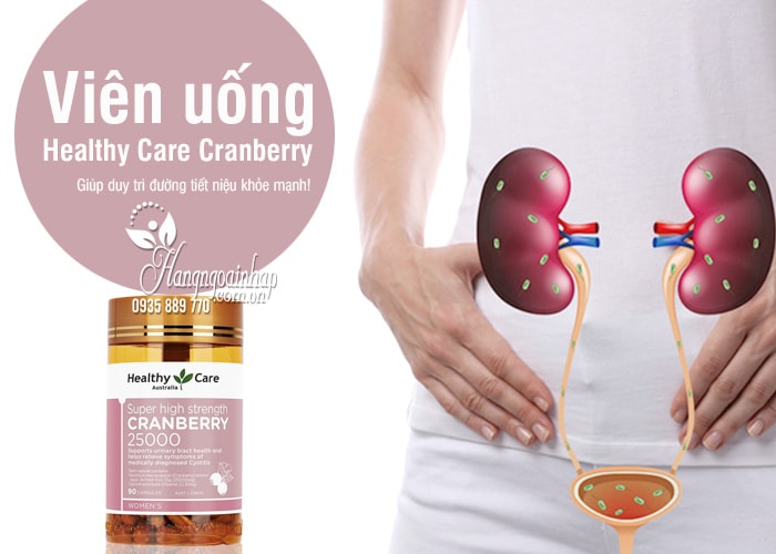 Viên uống Healthy Care Cranberry 25000mg 90 viên của Úc  1