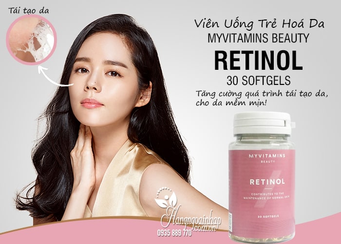 Viên uống Myvitamins Beauty Retinol 30 Softgels của Mỹ 4