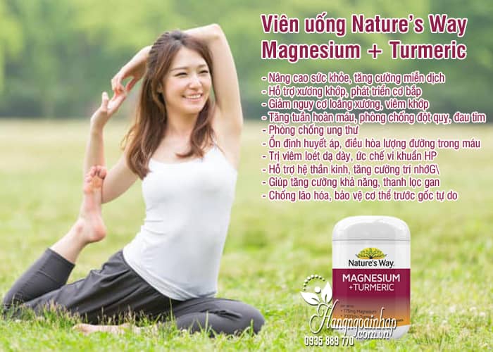 Viên uống Nature’s Way Magnesium + Turmeric 150 viên của Úc 6