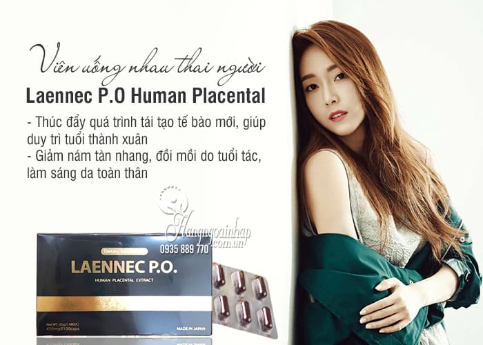 Viên uống nhau thai người Laennec P.O Human Placental 420mg 8