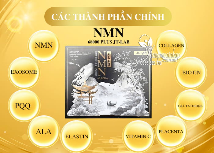 Viên uống NMN 68000 Plus JT-Lab của Nhật Bản trẻ hóa cơ thể 45