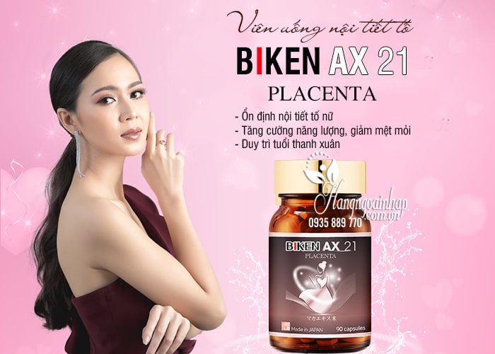 Viên uống nội tiết tố Biken AX 21 Placenta 90 viên Nhật Bản 8