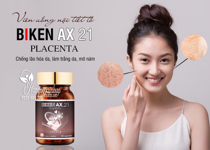 Viên uống nội tiết tố Biken AX 21 Placenta 90 viên Nhật Bản 1 