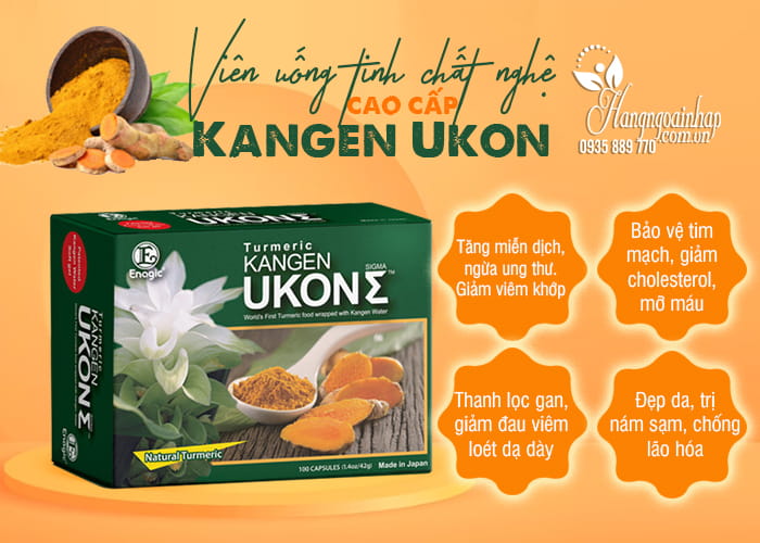 Viên uống tinh chất nghệ Kangen Ukon 100 viên Nhật Bản 4