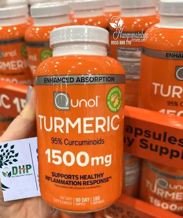 Viên uống tinh chất nghệ Qunol Turmeric 1500mg 180 viên Mỹ 99