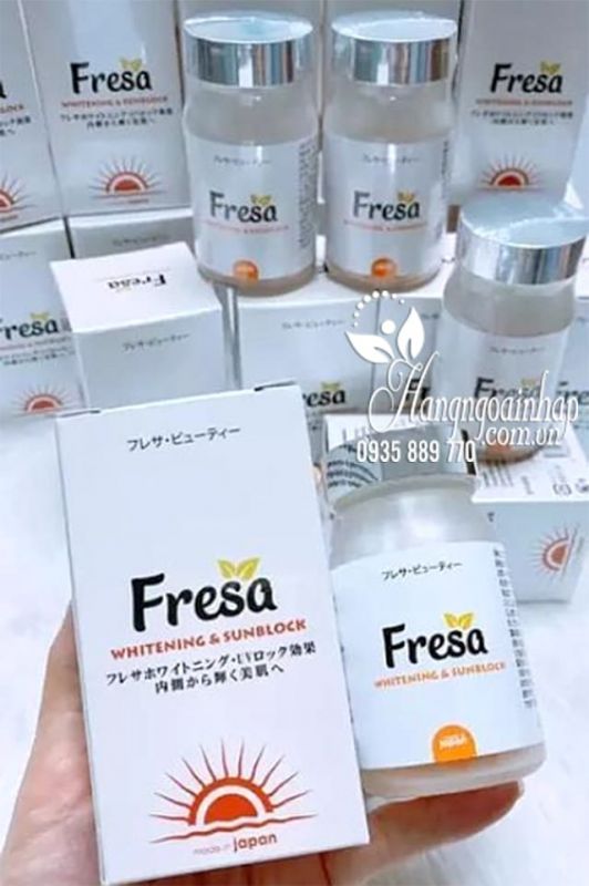 Viên uống trắng da chống nắng Fresa Whitening & Sunblock 8