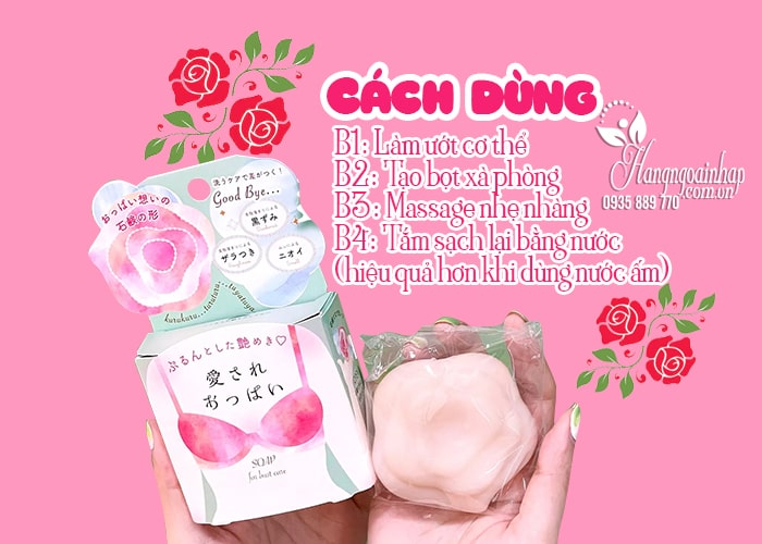 Xà phòng Pelican vùng ngực 70g của Nhật Bản - làm hồng nhũ hoa 8