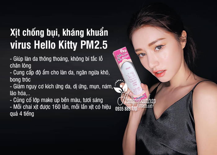 Xịt chống bụi, kháng khuẩn, virus Hello Kitty PM2.5 Nhật Bản 1