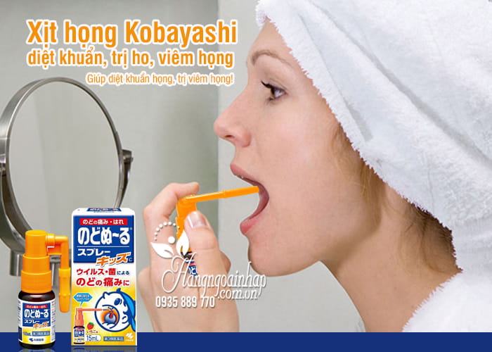 Xịt họng Kobayashi 15ml diệt khuẩn, trị ho, viêm họng 7