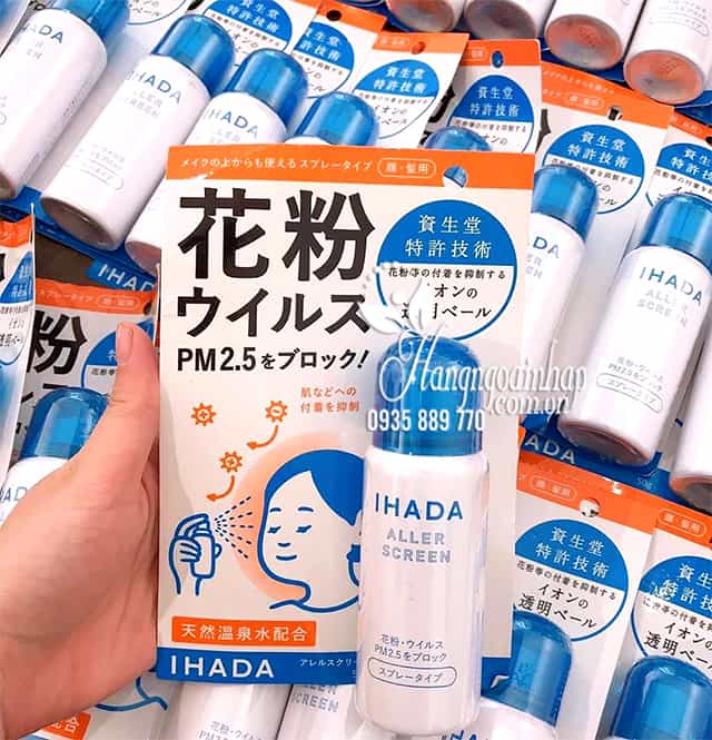 Xịt kháng khuẩn, bụi mịn Ihada Shiseido PM 2.5 Nhật Bản 8