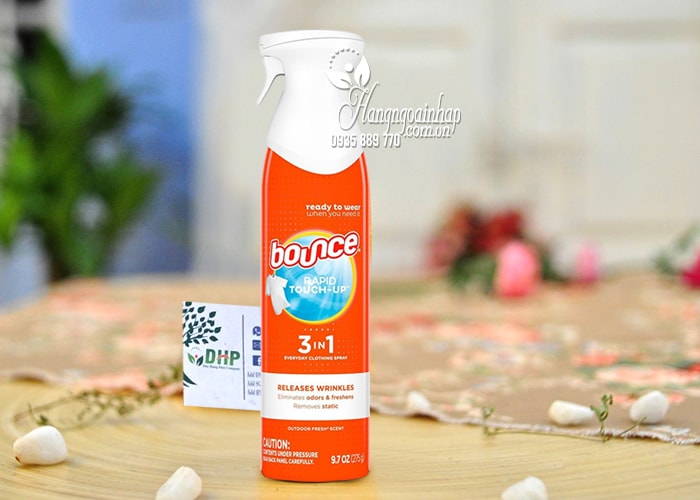 Xịt thẳng và thơm quần áo Bounce 3 in 1 của Mỹ chai 275g 4