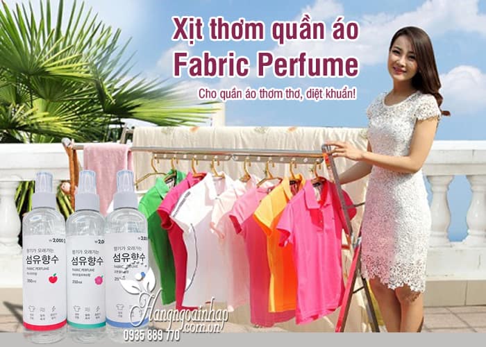 Xịt thơm quần áo Fabric Perfume 250ml của Hàn Quốc 7