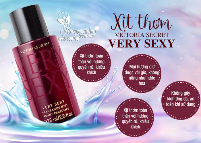 Xịt thơm Victoria Secret Very Sexy 75ml của Mỹ 9