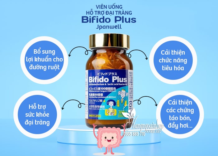 Bifido Plus Jpanwell hỗ trợ đại tràng công dụng