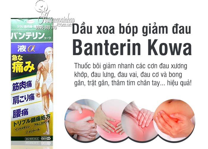 Dầu xoa bóp banterin kowa thuốc giảm đau khớp, đau lưng của Nhật 7