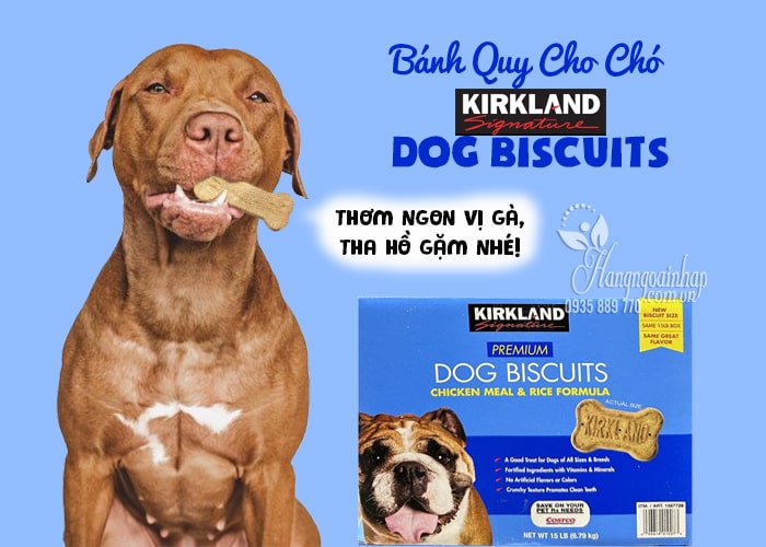 Bánh quy cho chó Kirkland Dog Biscuits của Mỹ thùng 6,79kg 1