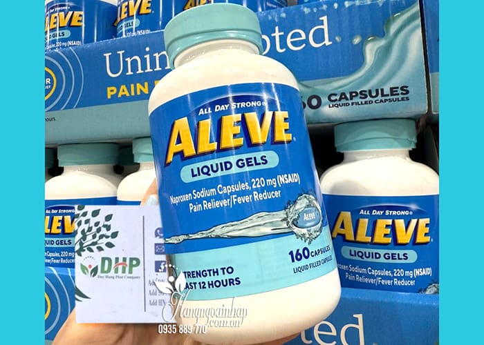 Thuốc giảm đau Aleve Liquid Gels Naproxen 220mg 160 Caspsules 80