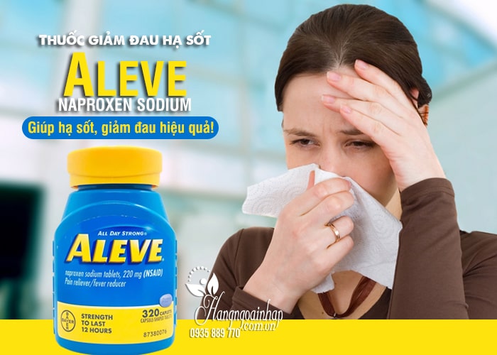 Thuốc giảm đau hạ sốt Aleve Naproxen Sodium 220mg Mỹ 3