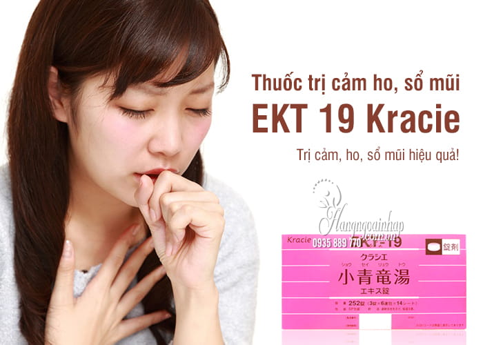 Thuốc trị cảm ho, sổ mũi EKT 19 Kracie 252 viên Nhật Bản 1