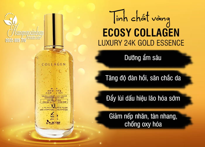 Tinh chất vàng Ecosy Collagen Luxury 24k Gold Essence 77