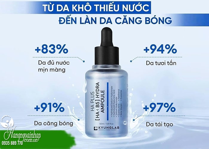 Top serum cấp nước dưỡng ẩm chuyên sâu cho da căng bóng 7