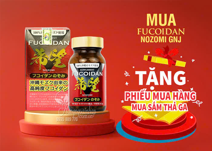 Viên uống Fucoidan Nozomi GNJ 150 viên của Nhật Bản 27