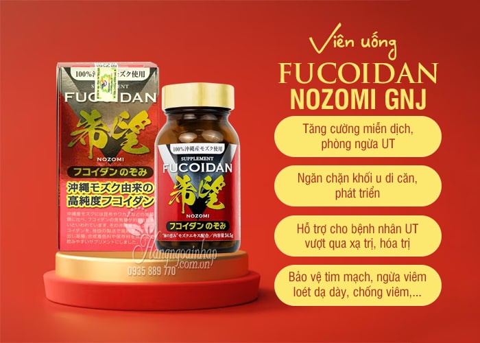 Viên uống Fucoidan Nozomi GNJ chính hãng của Nhật Bản 45