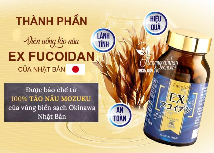 Viên uống tảo nâu EX Fucoidan 48g của Nhật Bản 150 viên 34