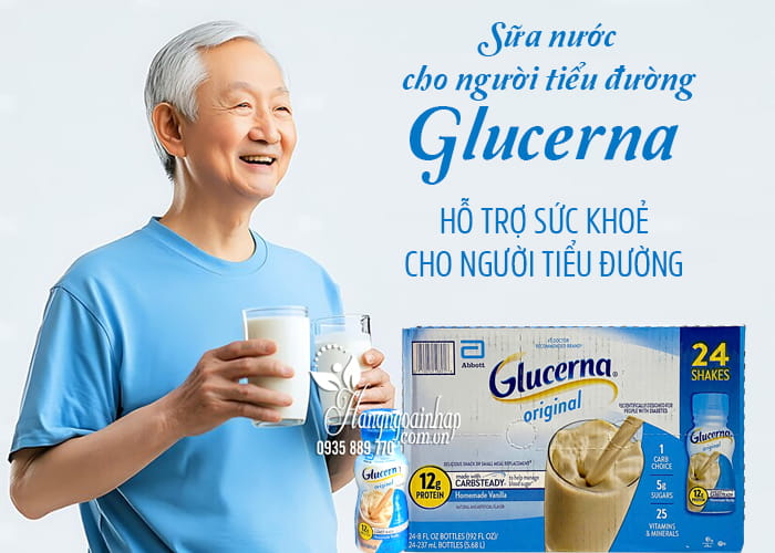 Sữa Glucerna Original dạng nước của Mỹ thùng 24 chai x 237ml 12
