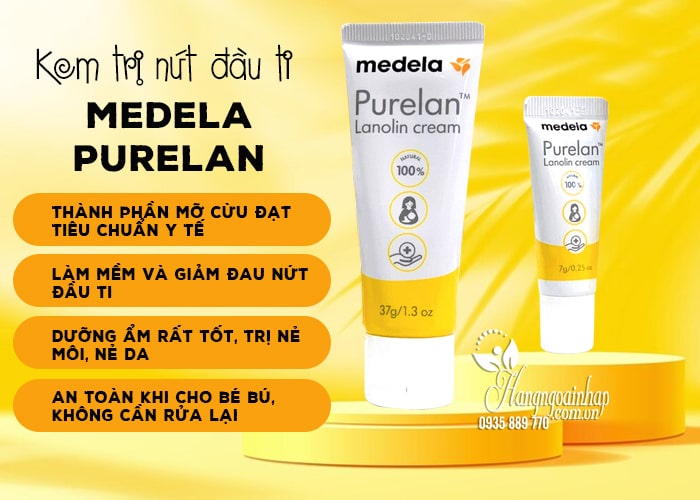 Kem trị nứt đầu ti Medela Purelan 100 của Thụy Sĩ 45