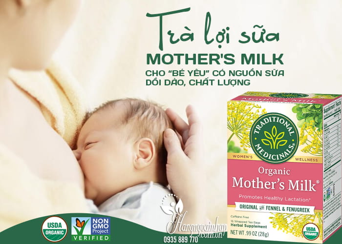 Trà lợi sữa Organic Mother's Milk 28g của Mỹ - Hộp 16 gói 1
