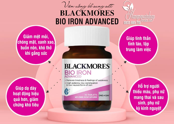 Viên uống bổ sung sắt Blackmores Bio Iron Advanced 30 viên 5
