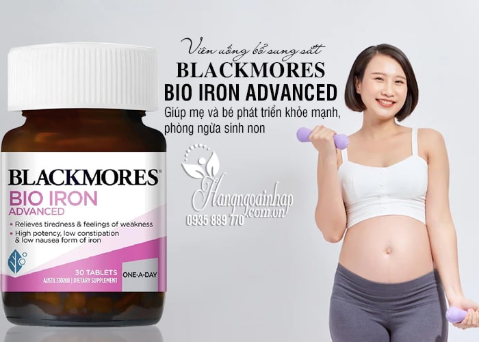 Viên uống bổ sung sắt Blackmores Bio Iron Advanced 30 viên 9