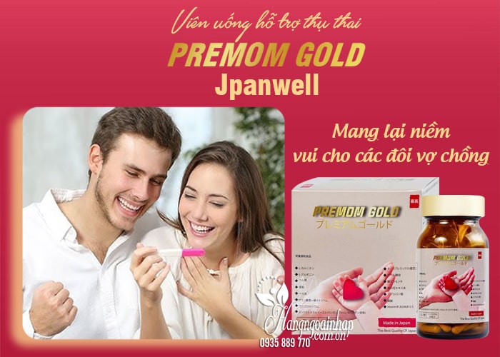 Viên uống hỗ trợ thụ thai Premom Gold Jpanwell cho phụ nữ 2
