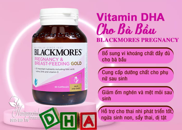 Vitamin DHA Cho Bà Bầu Blackmores Pregnancy 60 Viên 8