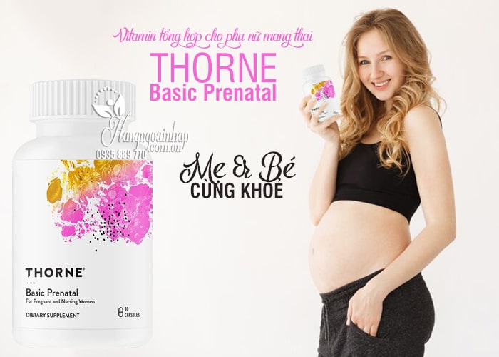 Vitamin tổng hợp cho phụ nữ mang thai Thorne Basic Prenatal 12