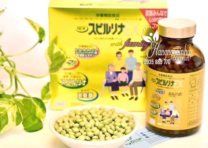 Tảo vàng cao cấp Spirulina EX Nhật Bản hộp 2000 viên  7