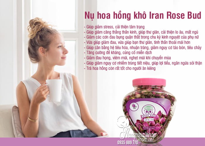 Nụ hoa hồng khô Iran Rose Bud 200g chính hãng, làm đẹp da 1