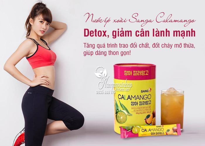 Nước ép xoài Sanga Calamango 30 gói - Detox, giảm cân lành mạnh 1