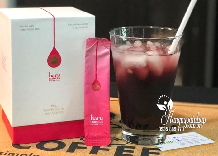 Nước uống hoa dâm bụt Haru Hibiscus giảm cân đẹp da 30 gói 1