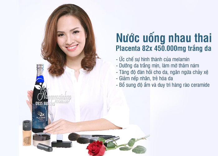 Nước uống nhau thai Placenta 82x 450.000mg Nhật trắng da 22